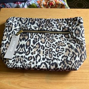 Chico’s Leopard Travel Cosmetic Bag-NWT